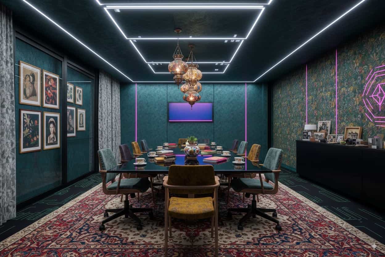 Luxury modern kitchen with marble countertops and designer appliances - AI interior design